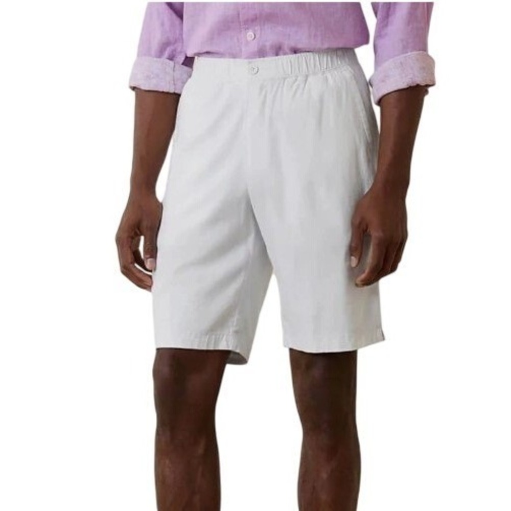 Tommy Bahama Mens XL Linen In Paradise Shorts White Pull On 10" Inseam NWT